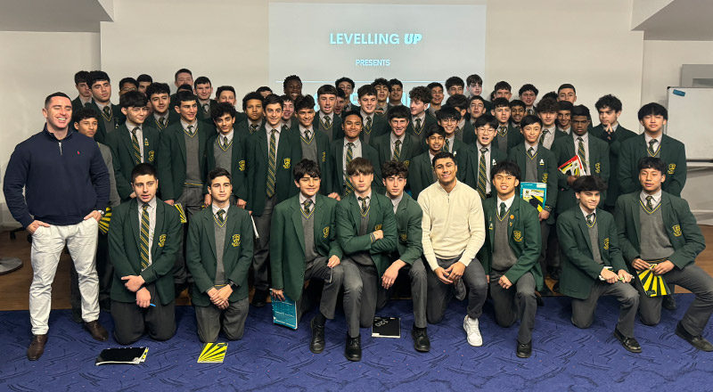 Students participating in a wellbeing event at Parramatta Marist High School Westmead